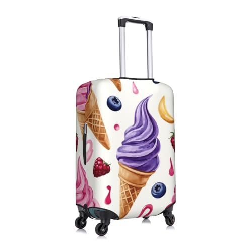 Berry Swirl Ice Cream Cones Suitcase Cover Fashion Luggage Covers Anti-Scratch Elastic Lightweight Protector For Travel Outdoor Large2
