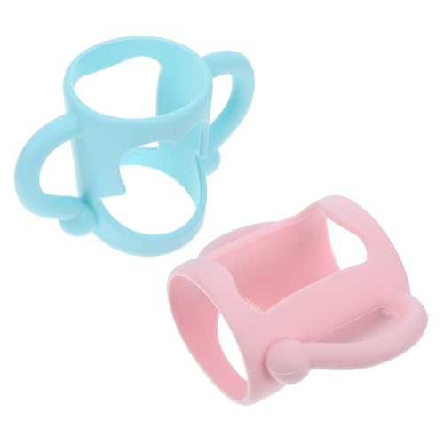 ifundom 2Piezas Biberón de Bebés Agarre Ergonómico y Antideslizante Compatible con Biberones de Boca Estrecha Alimentación de Recién Nacidos