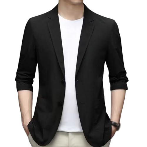 Kyayu Jacket, Men's Summer Ice Silk Cool Suit Jacket, Men's Slim Fit Casual Lightweight Business Lapel Blazer