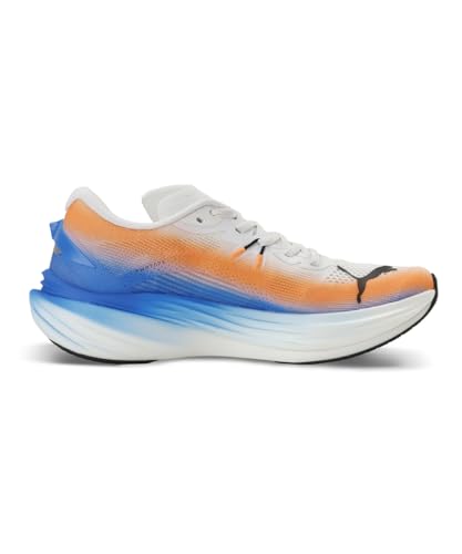 Image of PUMA | Deviate Nitro 3 Ekiden Men's Running Shoes | White-Heat Fire-Black | 8UK