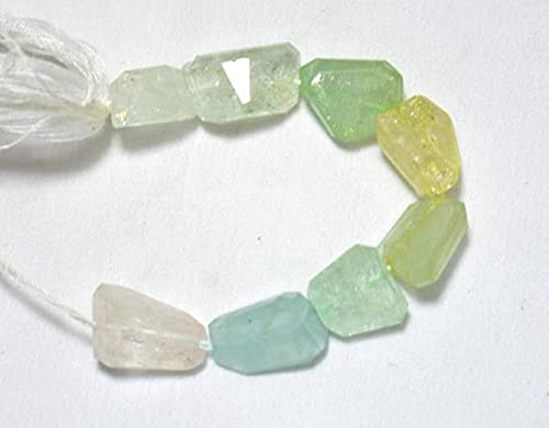Fil aquamarine step cut tumbles LKBEADS pour des montages sans défaut
