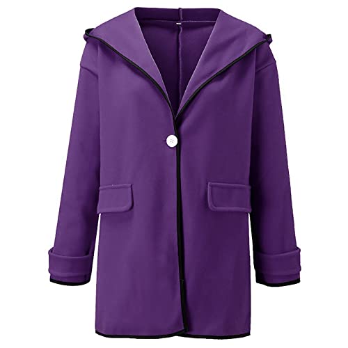 Veste d'hiver pour femme TRIGLIKOLEUM en grande taille et manteau en laine uni chaud à manches longues
