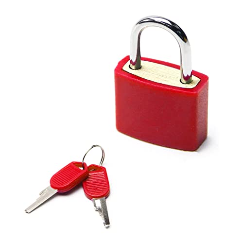 Yinpecly Mini ABS Keyed Padlock for Luggages, Waterproof Suitcase Padlock