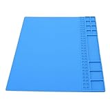 Creacom シリコーンはんだing Mat、500℃高温ature 抵抗ing ワークベンチ Magnet および電子修理 BGA 溶接用コンパートメント付き t 405x305mm