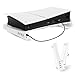 Produktbild Horizontaler Ständer Für Ps5 Zubehör Slim Standfuß Standfuß Zubehör Für Neue Playstation 5 Mit 4 USB Port & Ladeanschluss Erweiterung Super Stabiler Anti-Rutsch Weiß