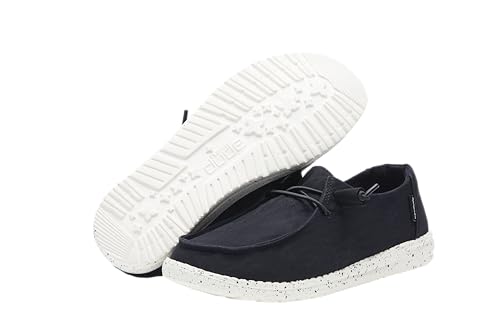 Image of HEYDUDE Girl's Youth Wendy Garden Floral Slip On Shoe | Skyway Blue /Multi | Lightweight Loafer with Elastic Laces