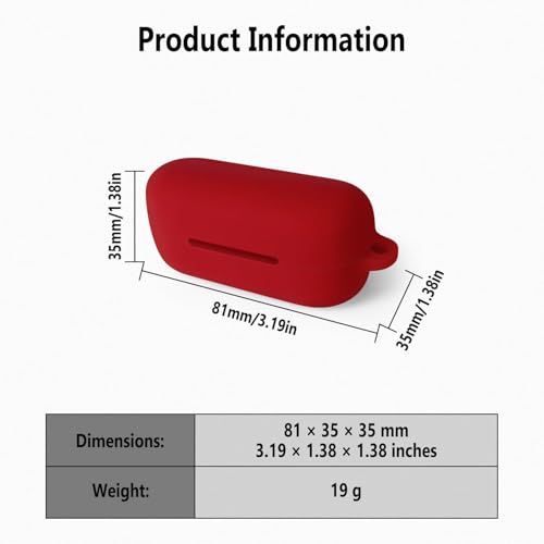 Image of Hamper Protective Case Cover for Sony WF-C510 Truly Wireless in-Ear Bluetooth Earbuds (Red)