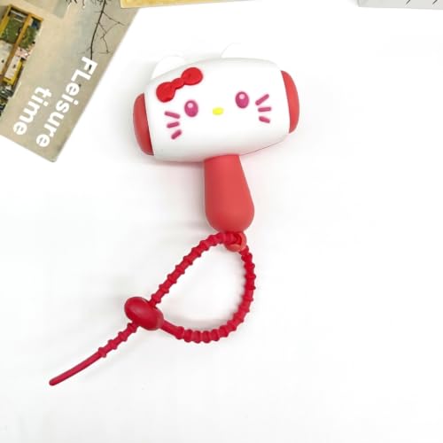 Image of SAJANI Cute Cartoon Hammer Choo Choo Keychain With Sound For Kids, Shake Left Right Musical Beep Hammer Toy, Soft Grip Cartoon Handheld Sensory Keychain For Babies & Toddlers