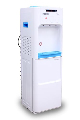 Image of Usha Aquagenie Cooling Cabinet Water Dispenser for 20 Litre Bottle with Refrigerator Hot and Cold Automatic, White