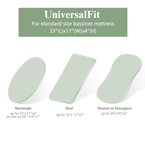 Image of Baby Muslin Bassinet Sheets 3 Pack for Boys & Girls, Soft Breathable Cotton Bassinet Mattress Cover, Universal Fit for Hourglass, Oval, and Rectangle Mattress (Milky Coffee)
