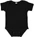 RABBIT SKINS, Baby Soft Short-Sleeve Bodysuit, Black, 6 Months
