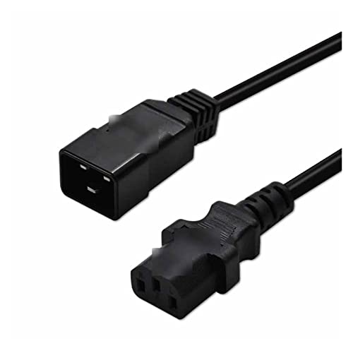 RIDENS PC/PDU Computer Power Cord - C20 Connector to C13 Adapter- 10 Amp 250 Volt Black Cable C13-C20 for Power Distribution Unit (Color : 1m)
