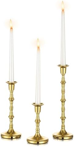 Brass Candlestick Holders Vintage: Tall Gold Taper Candle Holder ...