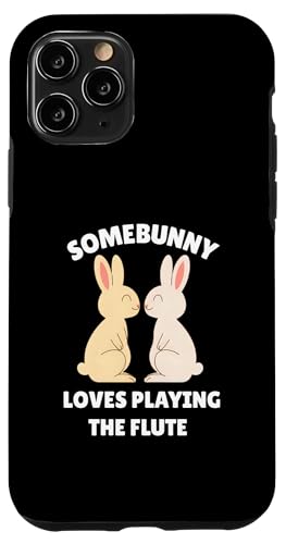 Somebunny Loves Play Flute L[g C[X^[ oj[ t[gt Mtg X}zP[X iPhone 11 Pro p