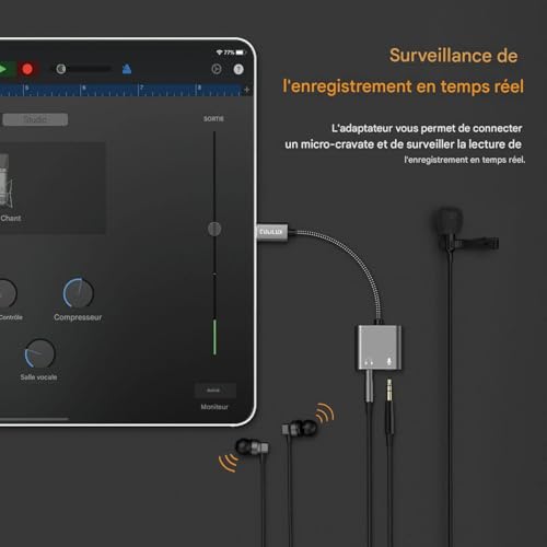 Plus de problème de micro USB C vers TRS Cubilux adaptateur type C vers audio pour iPad Pro 11