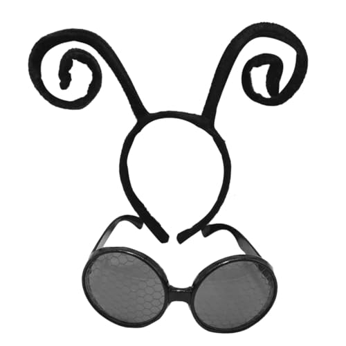 ibasenice Diadema con Antenas de Insecto para Fiesta, Set de Accesorios para Cosplay, Diadema de Fiesta Ligera, Adecuado para Halloween y Cumpleaños, Complemento Divertido y Original