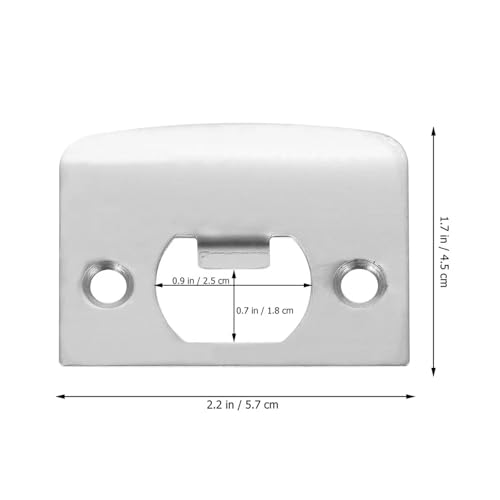 Pestillo ajustable para puerta con placa de acero inoxidable, pack de 4 unidades 5