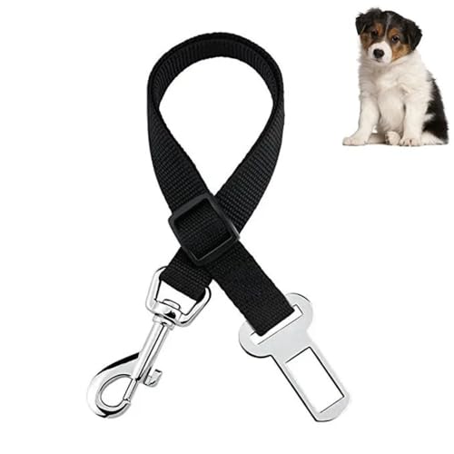 Cinturon Seguridad Perro Coche, Arnes Mascotas Ajustable, Correa Perros Y Gatos, Universal, Negro.
