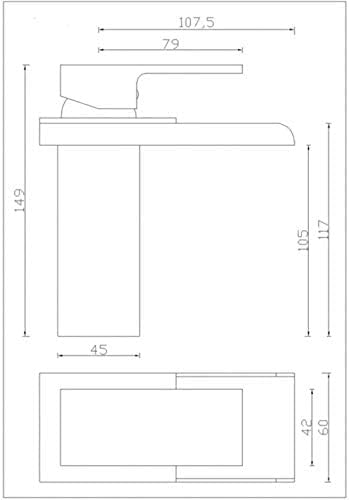 Robinet cascade de conception moderne en laiton avec mitigeur de lavabo - 5