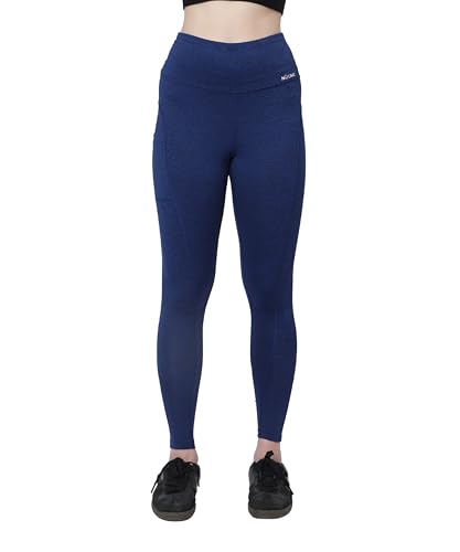 Image of Glamoras Women Polyester Spandex High Waist Gym Legging with Side Pocket, 4-Way Stretch, Squat-Proof, Moisture-Wicking Yoga Pants, Workout Tights for Running, Gym, Fitness, Training, Yoga & Activewear