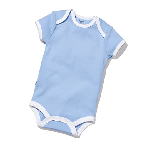 Nanit Sleep Wear Short Sleeve Bodysuit - 9M Cornflower Blue - image 5