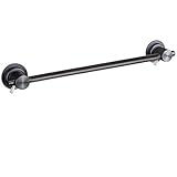 JIEPAI Suction Cup Towel Bar 24 Inch Oil Rubbed Bronze,Removable Modern Vacuum Suction Towel Holder for Bathroom Door Adhesive Towel Bar Suction Towel Rack Holde(Suction Towel Bar-Rubbed Bronze)