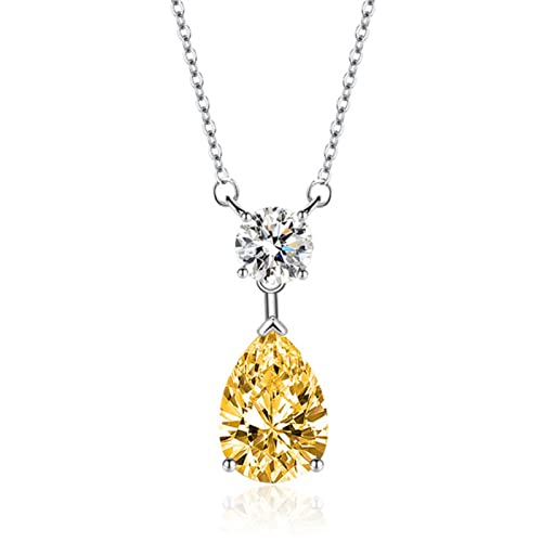 Collier en argent 925 avec pendentif goutte zircon cadeau anniversaire