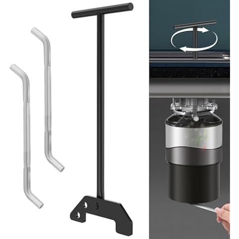 Haiouus Garbage Disposer Unjamming Wrench Compatible With M-Oen Garbage Disposals, Garbage Disposal Wrench/Garbage Disposal Unjamming Wrench for Dislodge Jams Or Clutter From Above The Sink, (Black) Cover