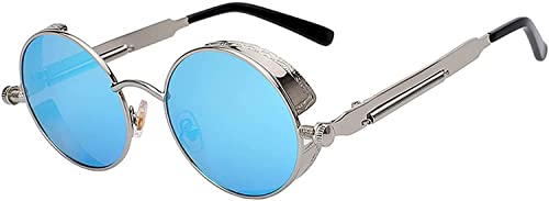 Image of OWL Steampunk Vintage Retro Round Circle Gothic Hippie Colored Plastic Frame Sunglasses Colored Lens
