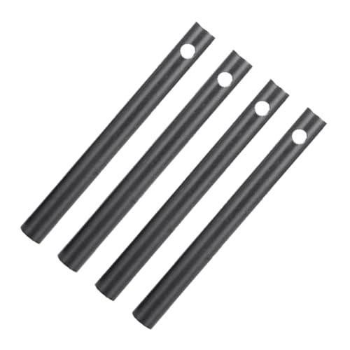 4 Pieces Small Ferro Rod Fire Starter Ferrocerium Rod Drilled Ferrocerium Rod Fire Starter with Toggle Hole for Paracord Bracelet Necklace(Black, 8cm)