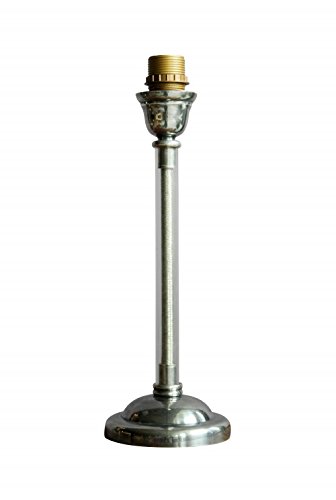 Lampada Nichel 40 cm Base Rotonda