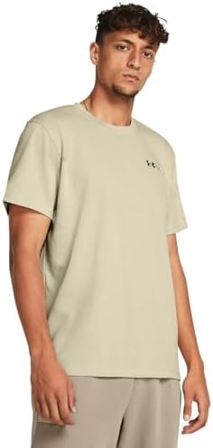 Under Armour Erkek Antrenman Tişört UA HW LC LOGO REPEAT SS Silt - Black MD - Görsel 1