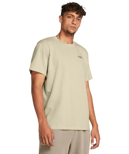 Under Armour Erkek Antrenman Tişört UA HW LC LOGO REPEAT SS Silt - Black MD