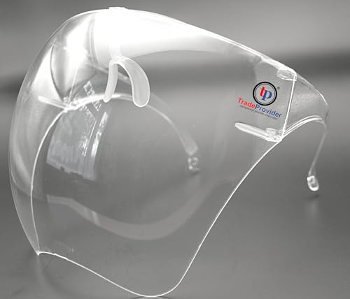 TradeProvider® Face Shield Goggles, Anti-Fog face shield, Reusable Splash Resistant Face Visor (CLEAR)