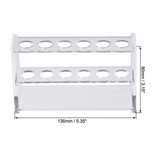 uxcell acrylic test tube holder rack 6 wells for 10ml centrifuge tubes clear