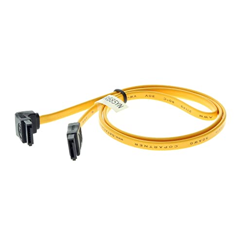 Cable SATA III 31in Perfil Bajo Conector Recto a Angular miniatura 3