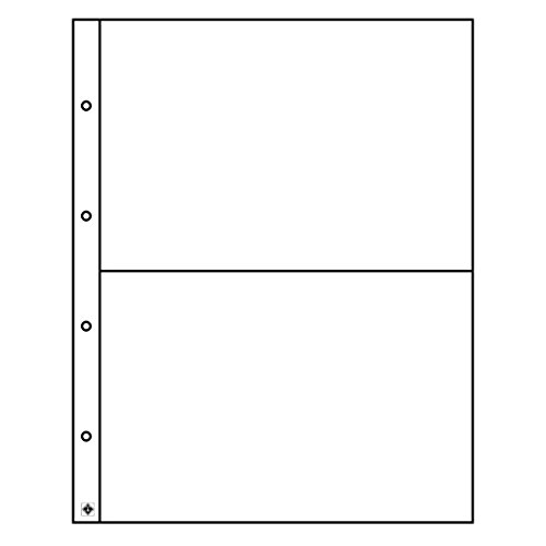 Leuchtturm 317693 Pochettes Folio 2C - 5 pièces pour Carte Postale, Certificat, Lettre, Billets de Banque, justificatifs, titres - 176x260 mm