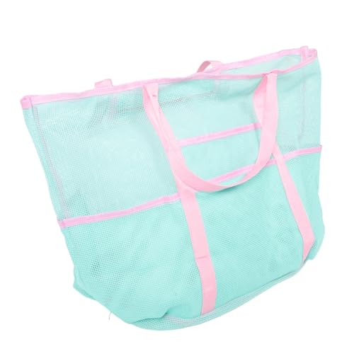 BESTYASH Multi-purpose Mesh Beach Tote Bag Lightweight Handheld Organizer for Swimming Gear Travel Essentials Versatile Storage with Holes for Easy Drainage for Beach Bath Activities