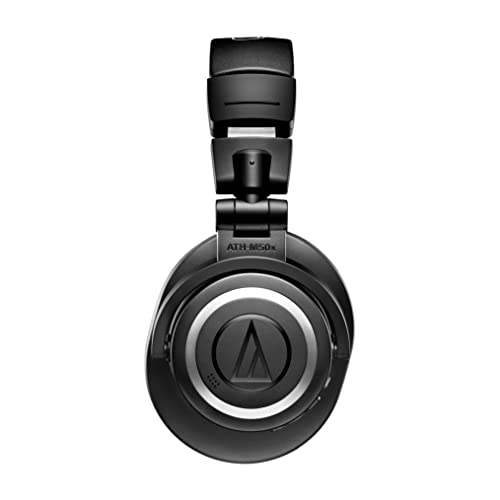 audio-technica, FONE DE OUVIDO AUDIO-TECHNICA PROFISSIONAL P/MONITORAMENTO SEM FIO- ATH-M50XBT2, Preto glide