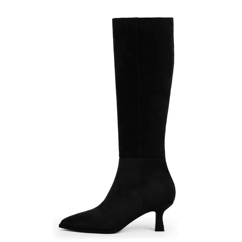 Image of Modatope Knee High Boots for Women Kitten Heel Boots