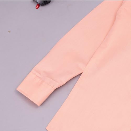 Image of Vikita Enterprise Kid Boy's Cotton Solid Shirt with Spread Collar Neck Full Sleeves Button Closure Curved Length and One Pocket | Shirt For Kids Boys