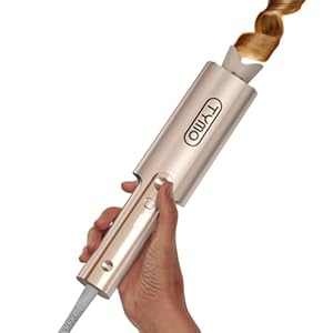 Lockenstab Automatisch - Lockenstab Große Locken 32mm Beach Waves Lockenwickler für Lange Haare TYMO Curlpro Plus Anti-Verbrennungs Hair Curler Automatischer Lockenstäbe Schnelle Erhitzung, Gold