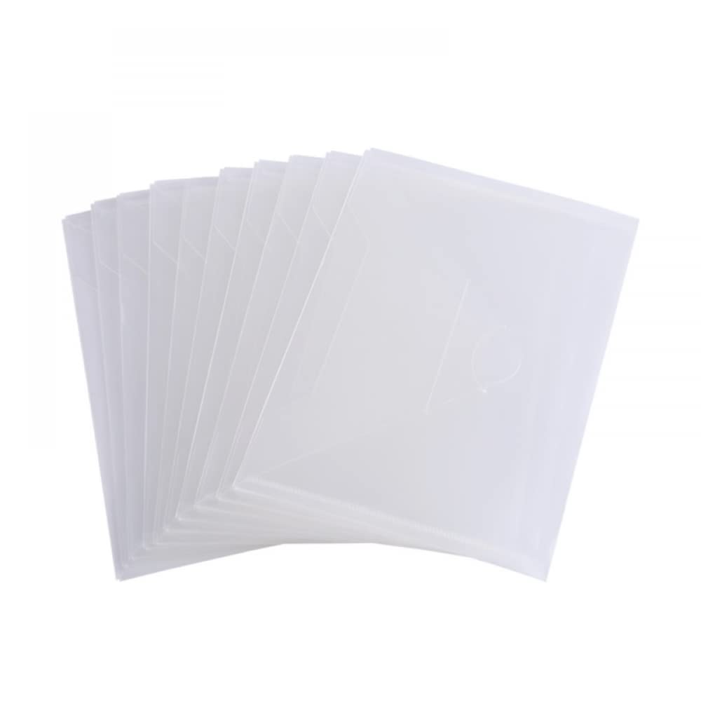 10 Pack Stamp and Dies Storage Pocket,8.75x6 inch Large Size Plastic Storage Envelopes Transparent Plastic Folders for Cutting Dies Stencil Embossing Crafts for DIY Scrapbooking Craft Organizer Holder