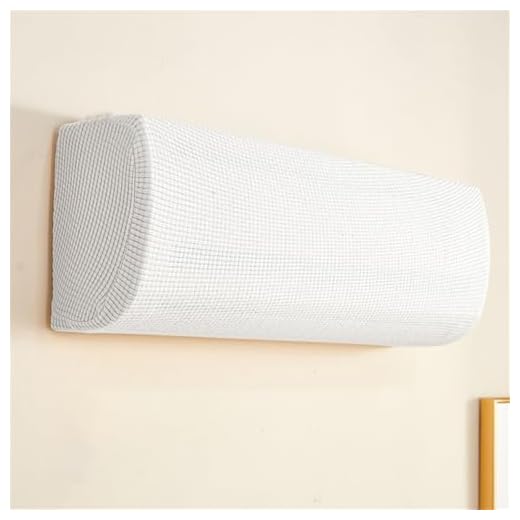 Hixingo Cubierta Protectora Aire Acondicionado Interior, Cubierta de Aire Acondicionado Elástico Jacquard, Funda Antipolvo Aire Todo Incluido Acondicionado Funda Tela Aire (Blanco,Universal)