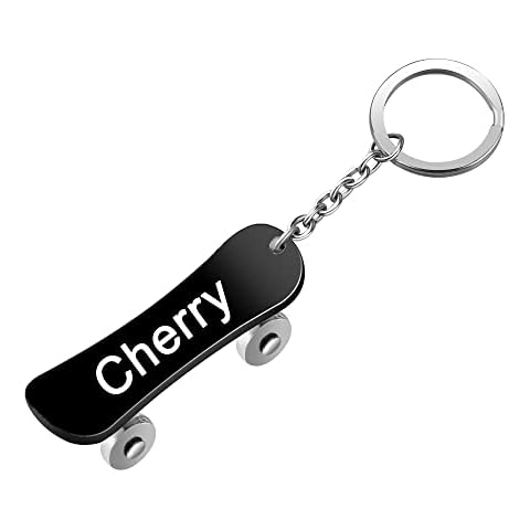 Personalized Keychain Custom Skateboard Keychain Engraved Cover