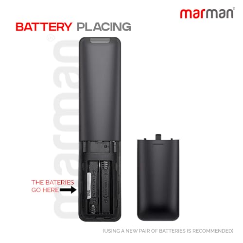 Image of marman Compatible with Realme Non Voice Remote Control Suitable for 4K Android SMART LED LCD Television with Hotkeys - Pairing Not Required - Match Key By Key with Original Remote