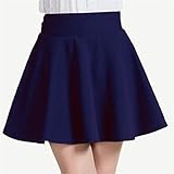 Material: Falda del patinador básico de las mujeres está hecha de poliéster + spandex, material blando, tejido amigable con la piel y delgada y delgado, liviano y ventoso para un ajuste cómodo. Falda básica colorida adecuada para primavera, verano, otoño e invierno.