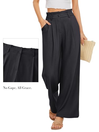 NIMIN Dress Pants for Women, High Waisted Wide Leg Trousers, Business Casual Work Pants3