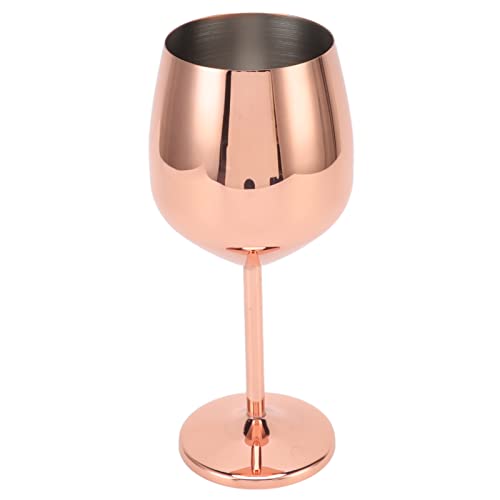 belupai Bicchiere da Vino in Metallo, Bicchiere da Martini in Acciaio Inossidabile Coppa da Champagne Infrangibile Elegante Bicchiere da Martini Calice da Vino in Oro Rosa Riutilizzabile Bicchiere da