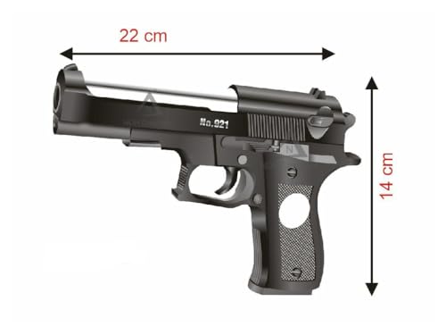 Image of NOH Toy BB Gun with Soft Bullets, Black Plastic Pistol for Target Games